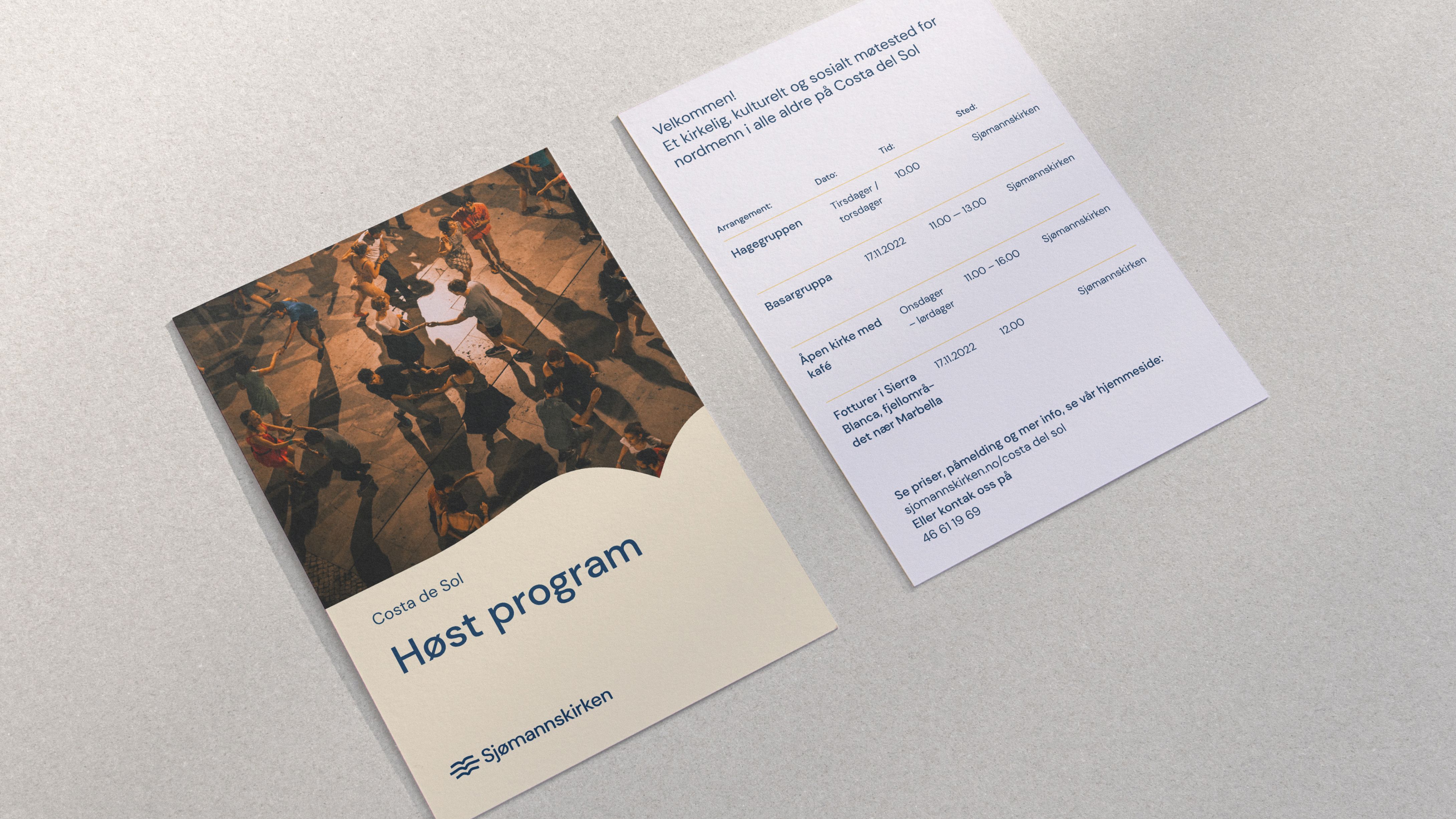 A poster and an event schedule