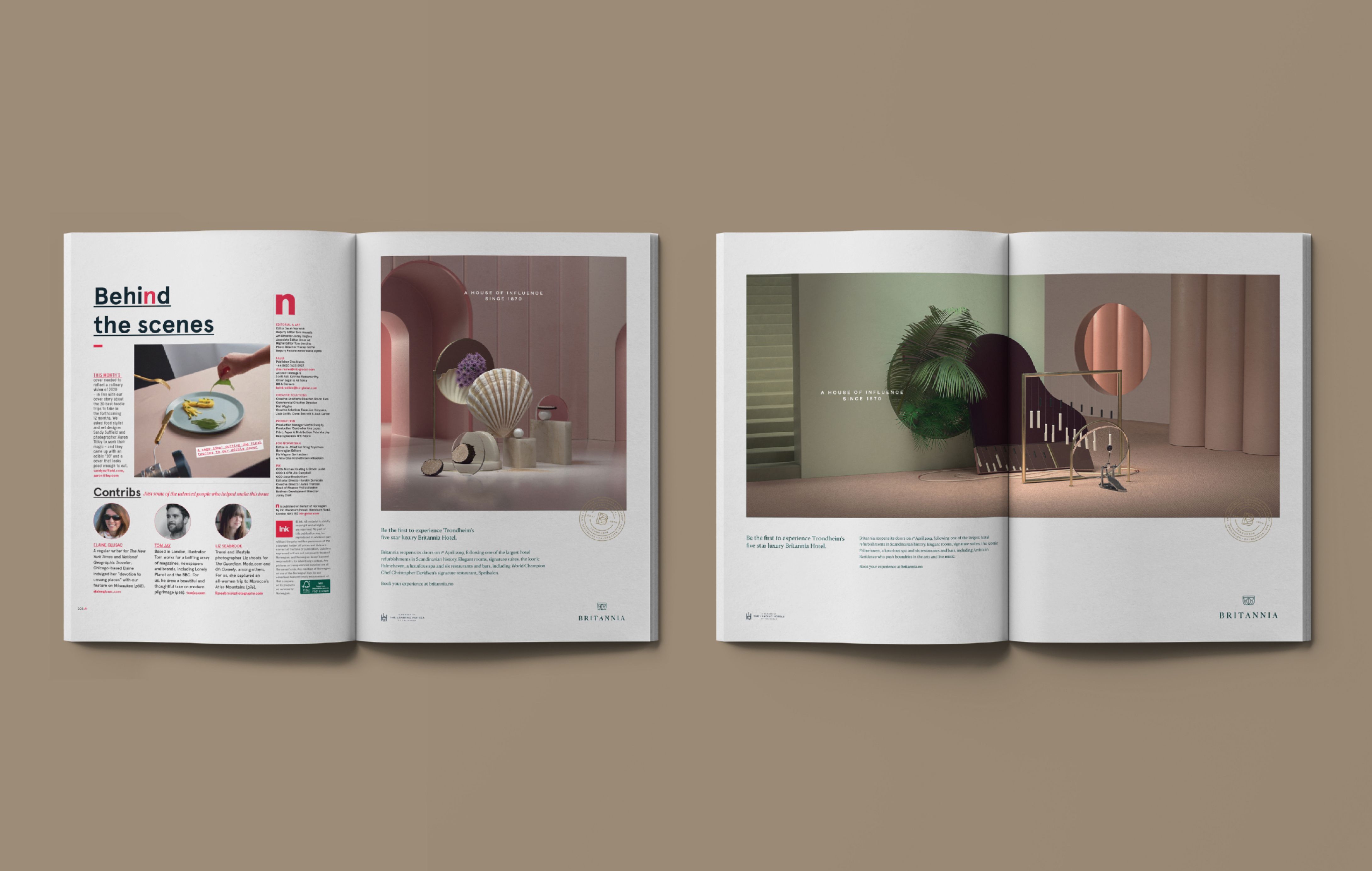 A House of Influence campaign pictures in magazines