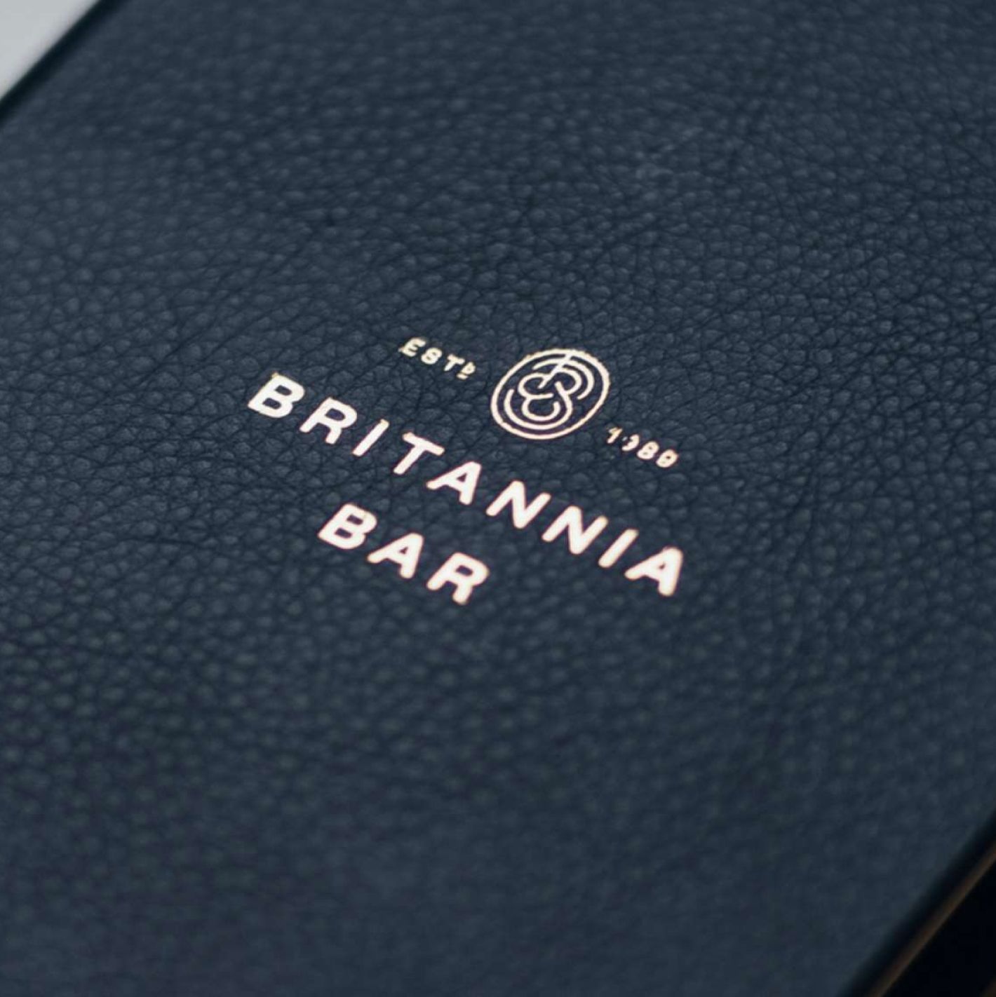 Britannia Bar menu cover