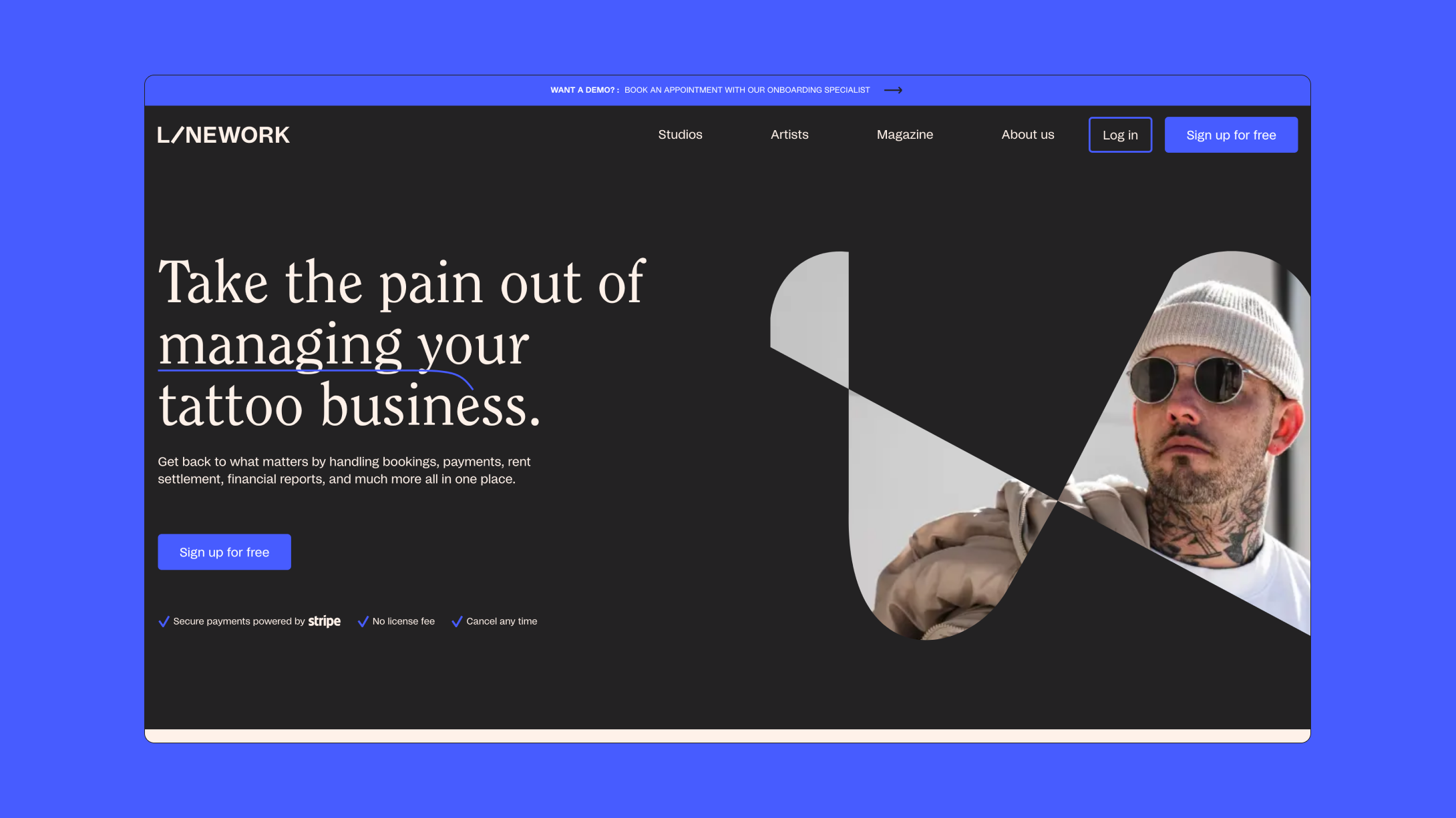 Linework website desktop version