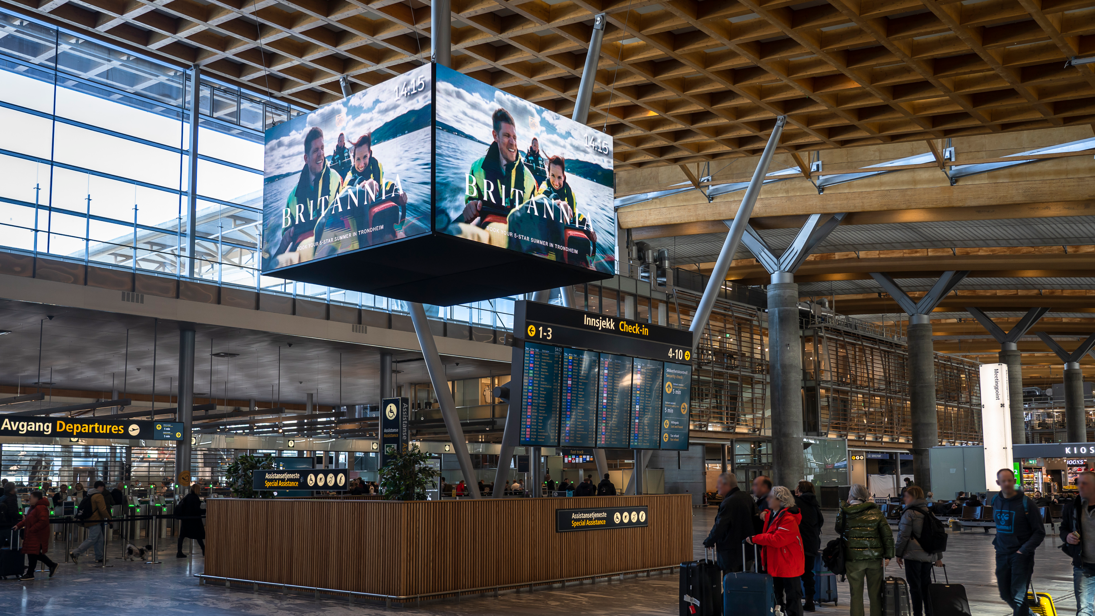 Britannia ads at Gardemoen airport