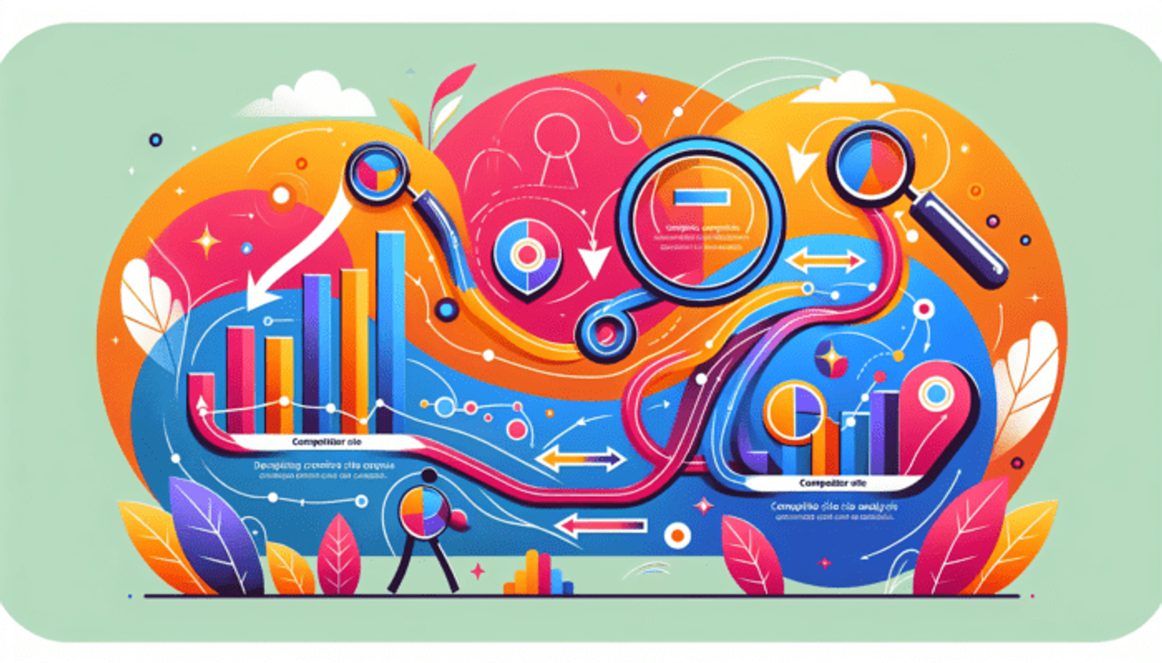 Colorful abstract data analysis and statistics illustration
