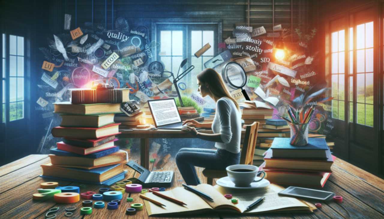 An illustration of creating high-quality SEO content.