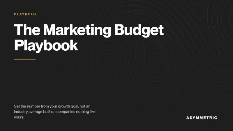 The Marketing Budget Playbook cover