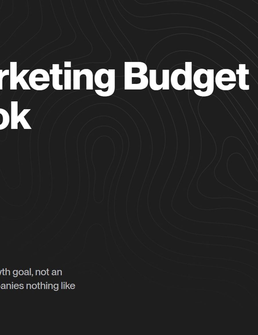 The Marketing Budget Playbook cover