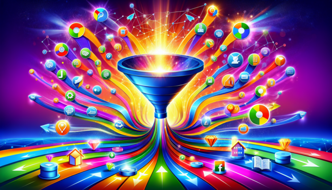 An illustration depicting the concept of SEO lead generation.