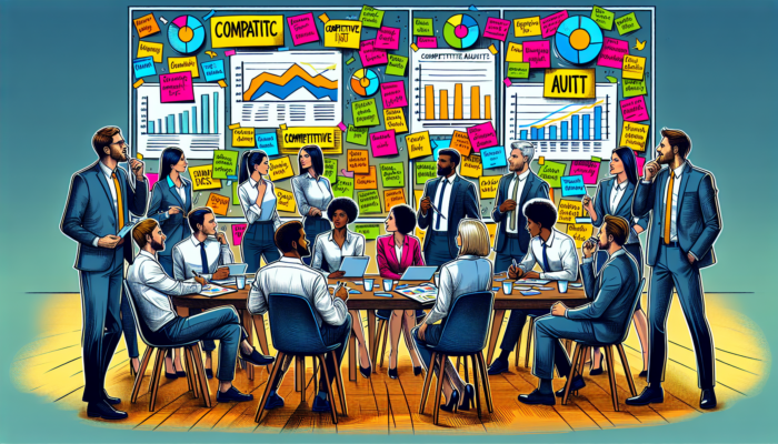A visual representation of turning insights from competitive audits into actionable strategies.