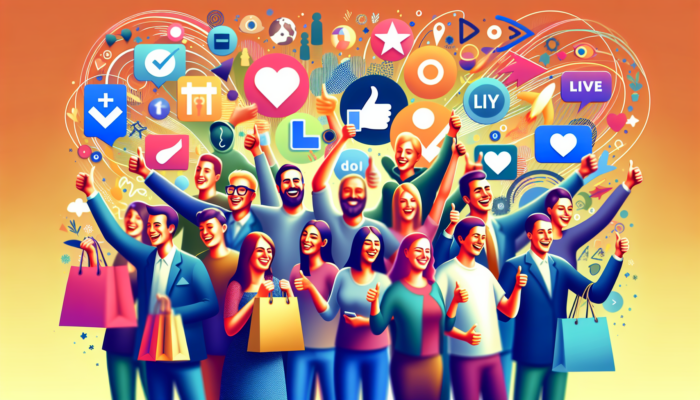 Colorful illustration of diverse people enjoying social media