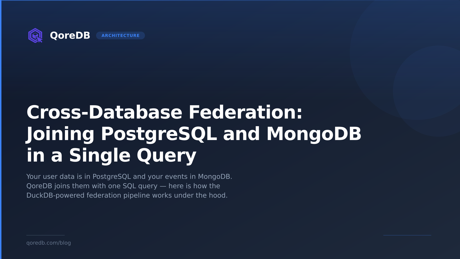 Cross-Database Federation: Joining PostgreSQL and MongoDB in a Single Query