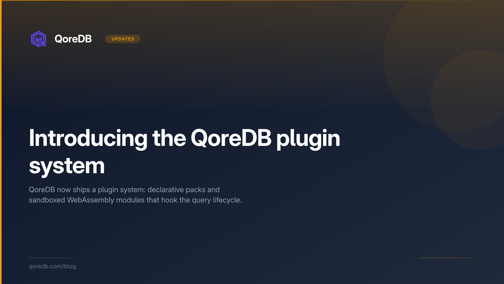 Introducing the QoreDB plugin system