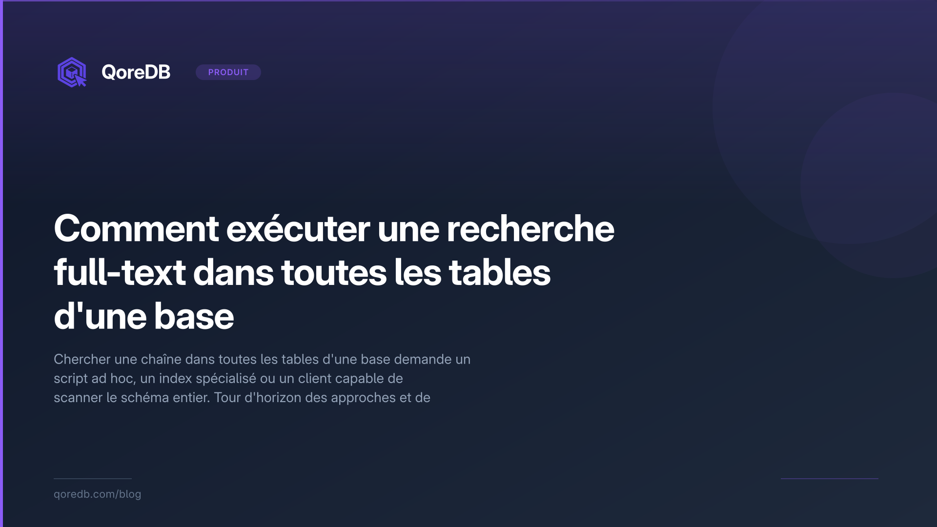 Comment exécuter une recherche full-text dans toutes les tables d'une base