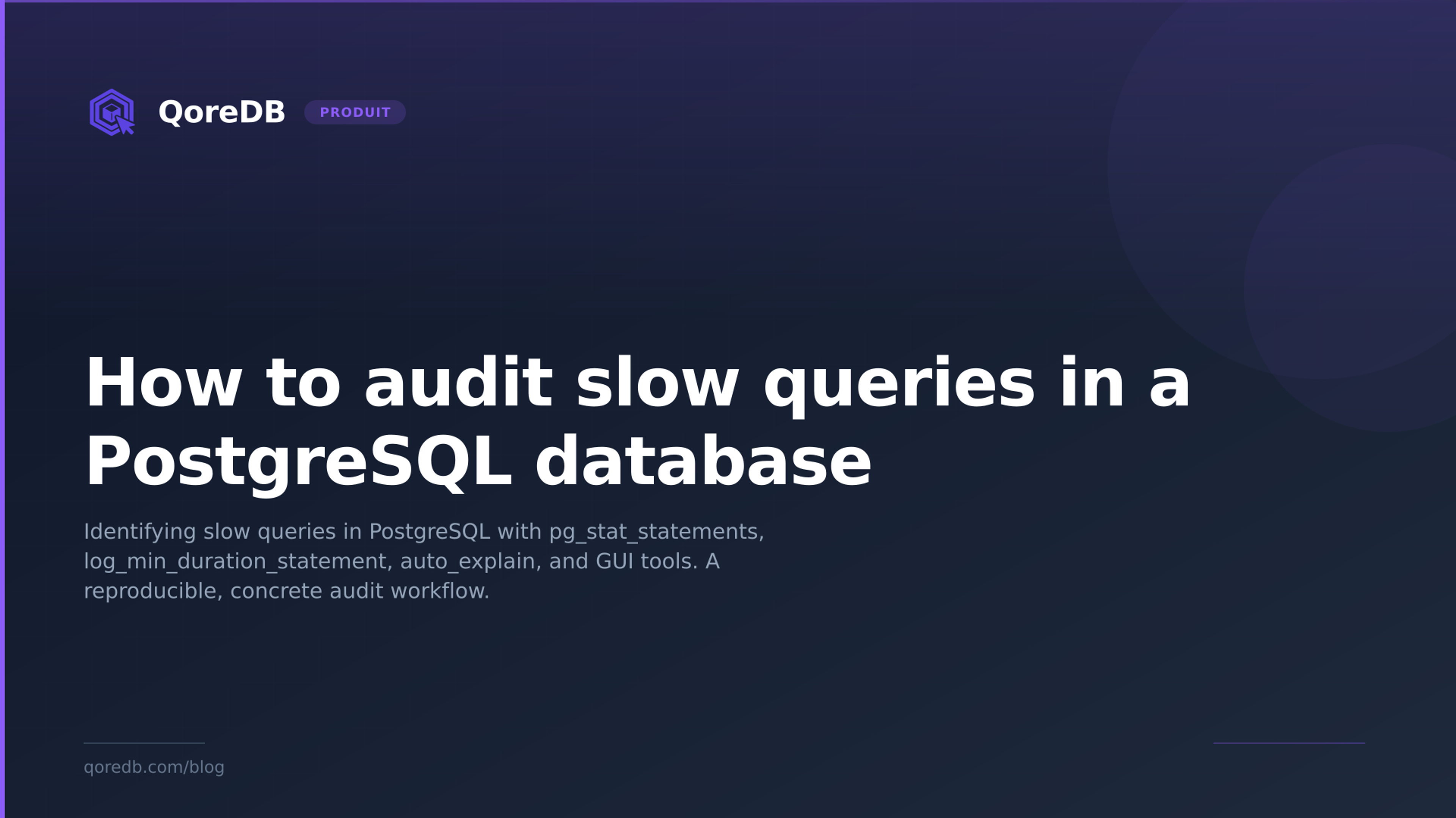 How to audit slow queries in a PostgreSQL database