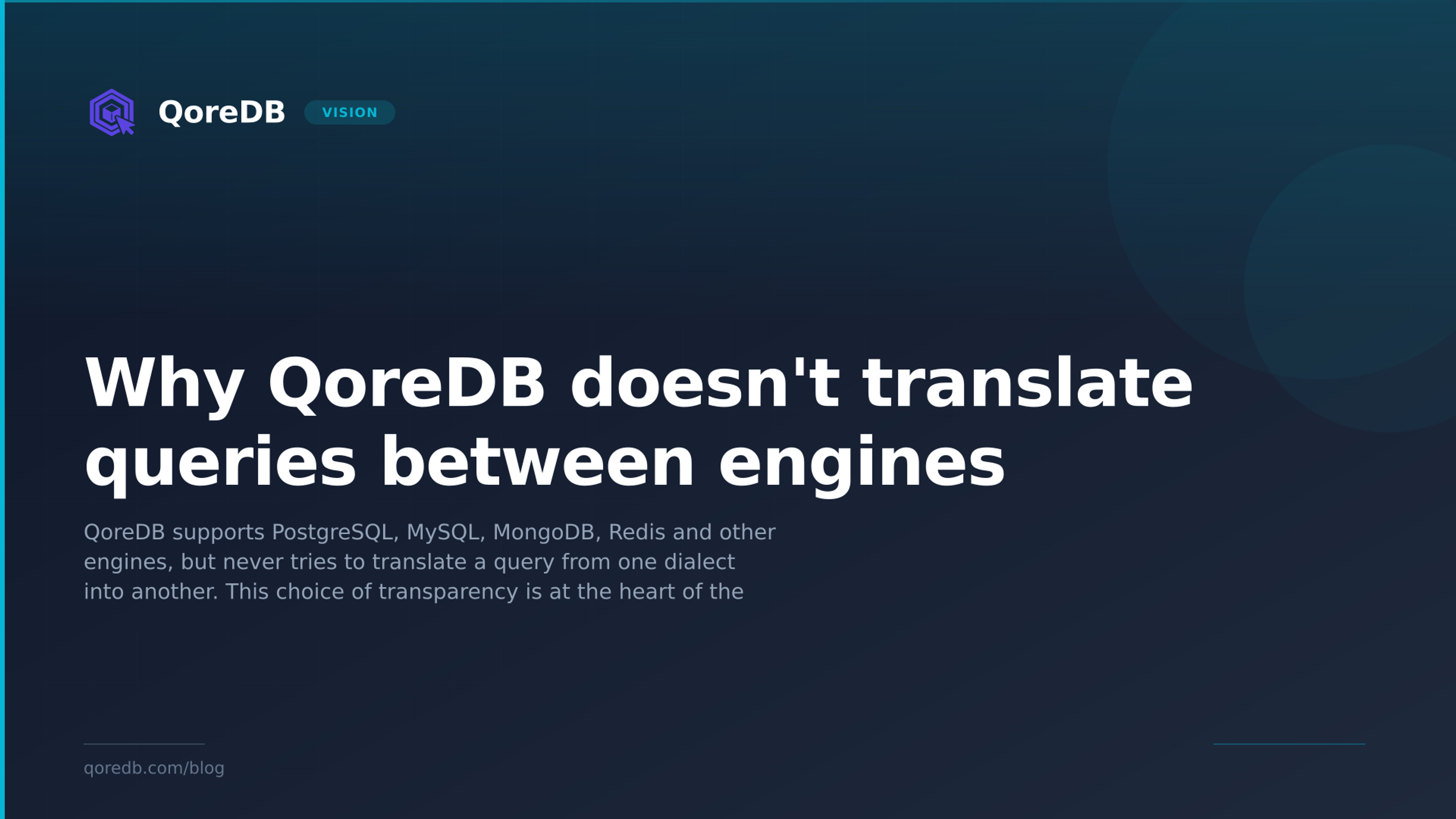 Why QoreDB doesn't translate queries between engines