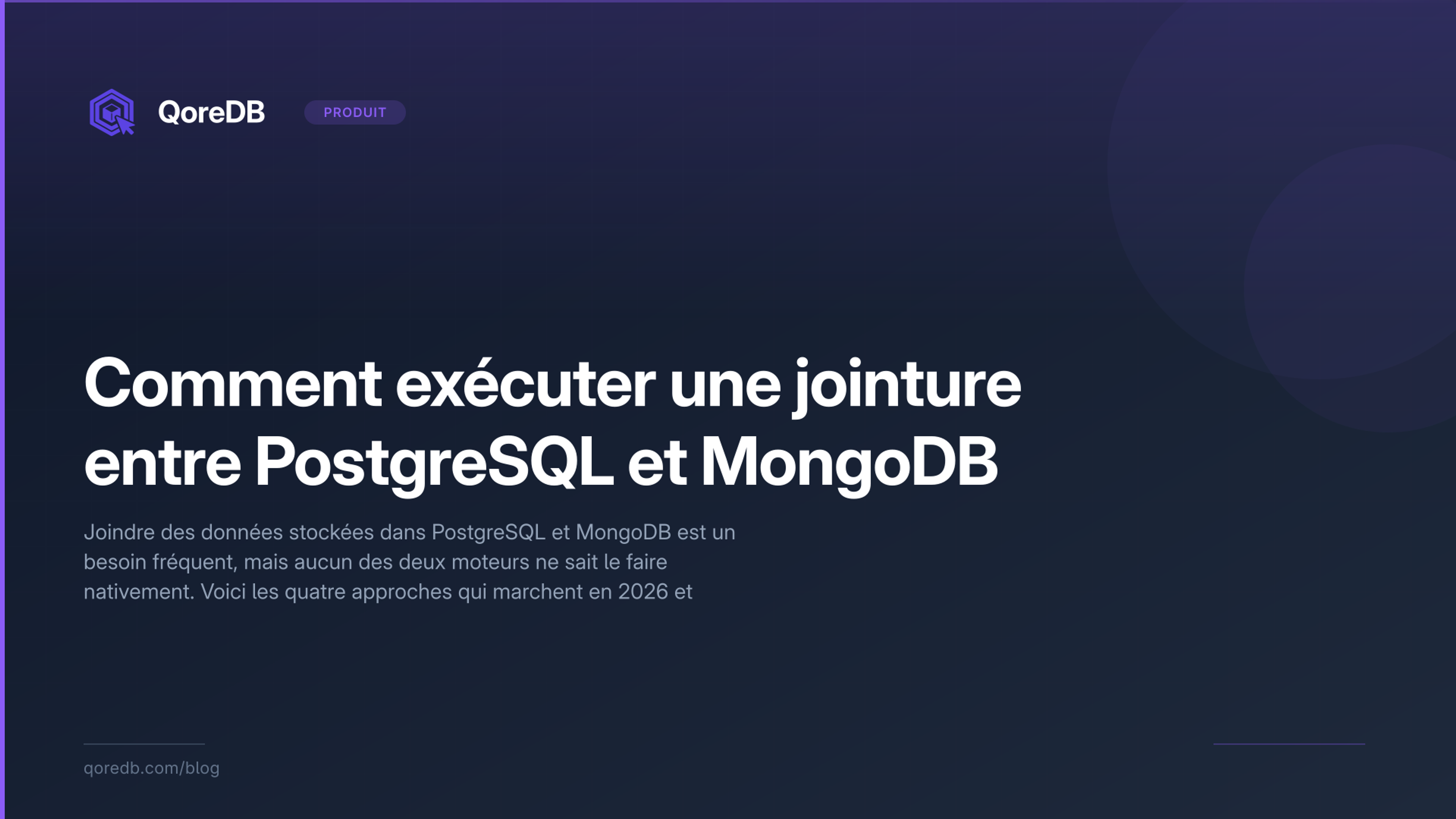 Comment exécuter une jointure entre PostgreSQL et MongoDB
