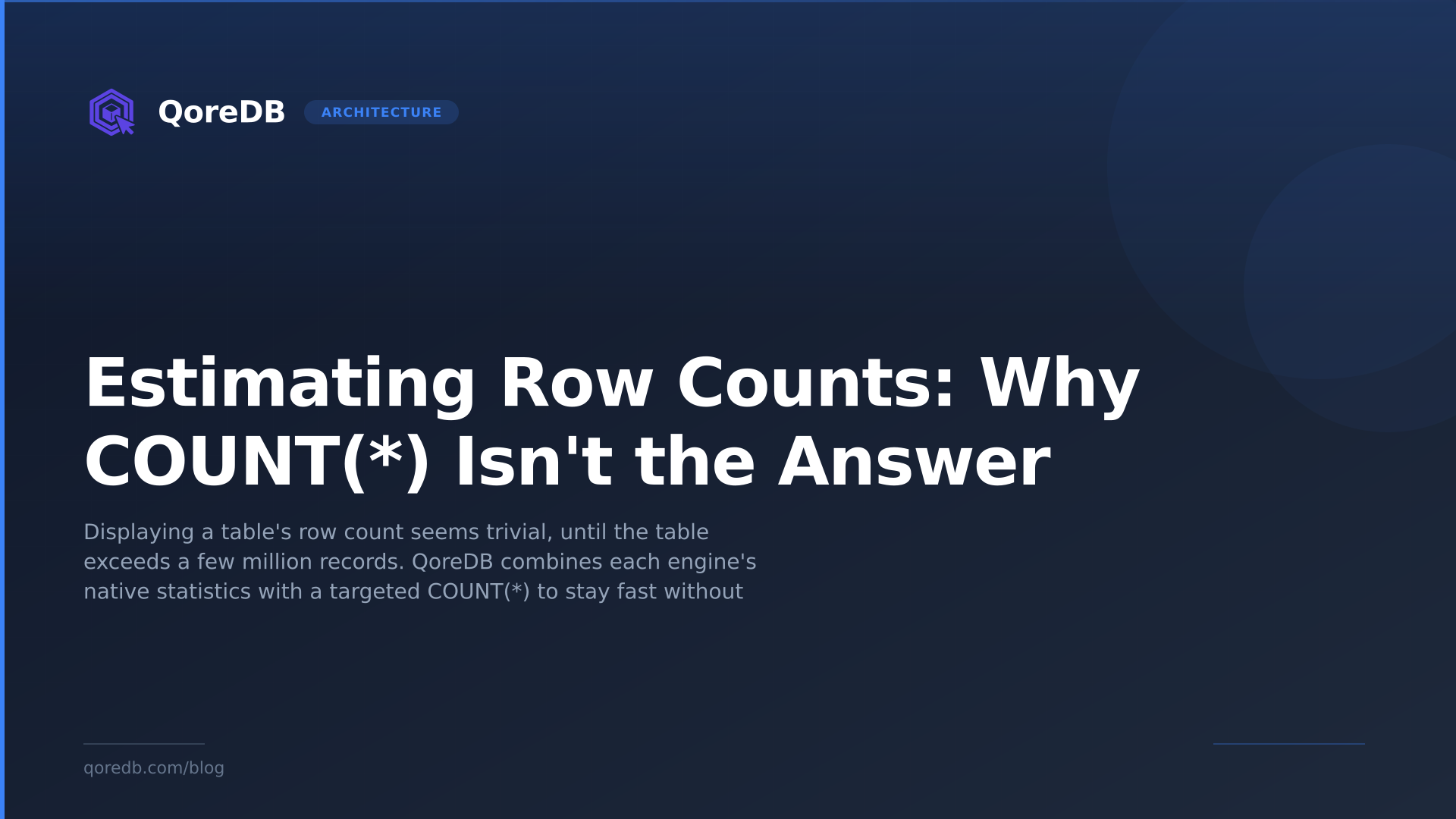 Estimating Row Counts: Why COUNT(*) Isn't the Answer
