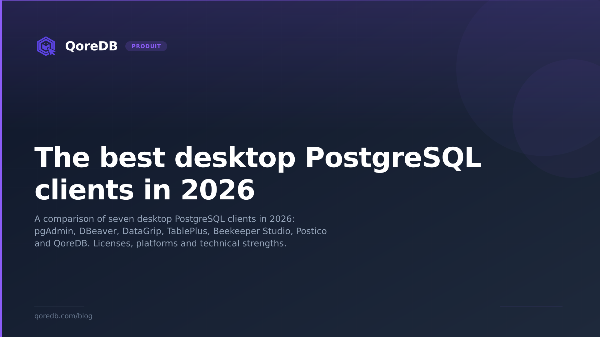 The best desktop PostgreSQL clients in 2026