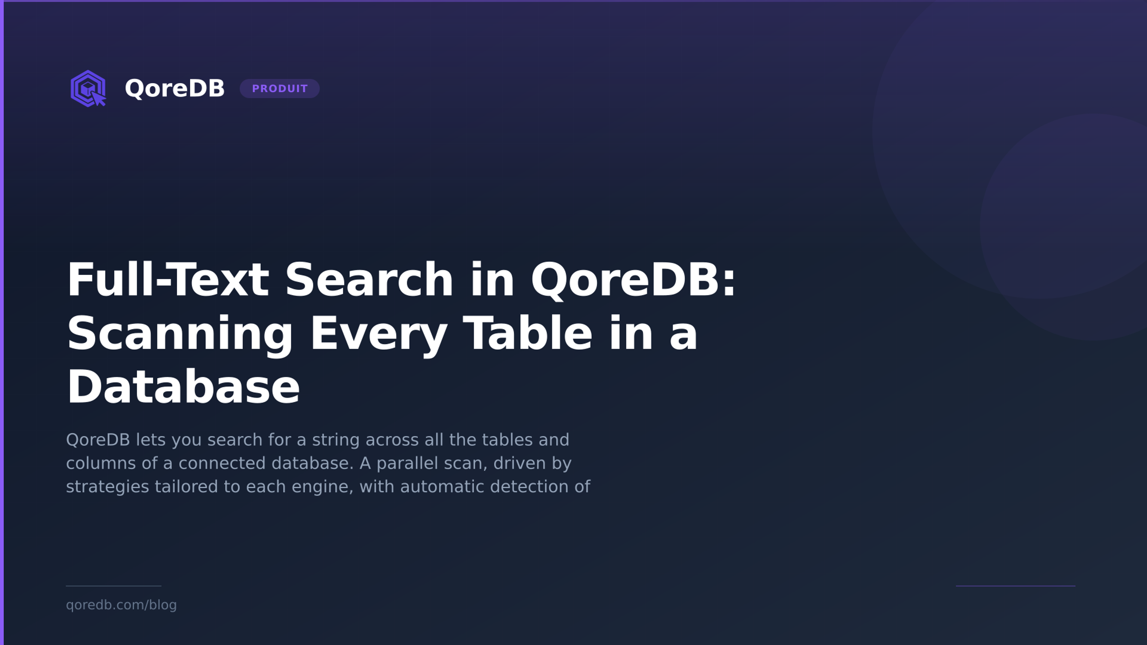 Full-Text Search in QoreDB: Scanning Every Table in a Database