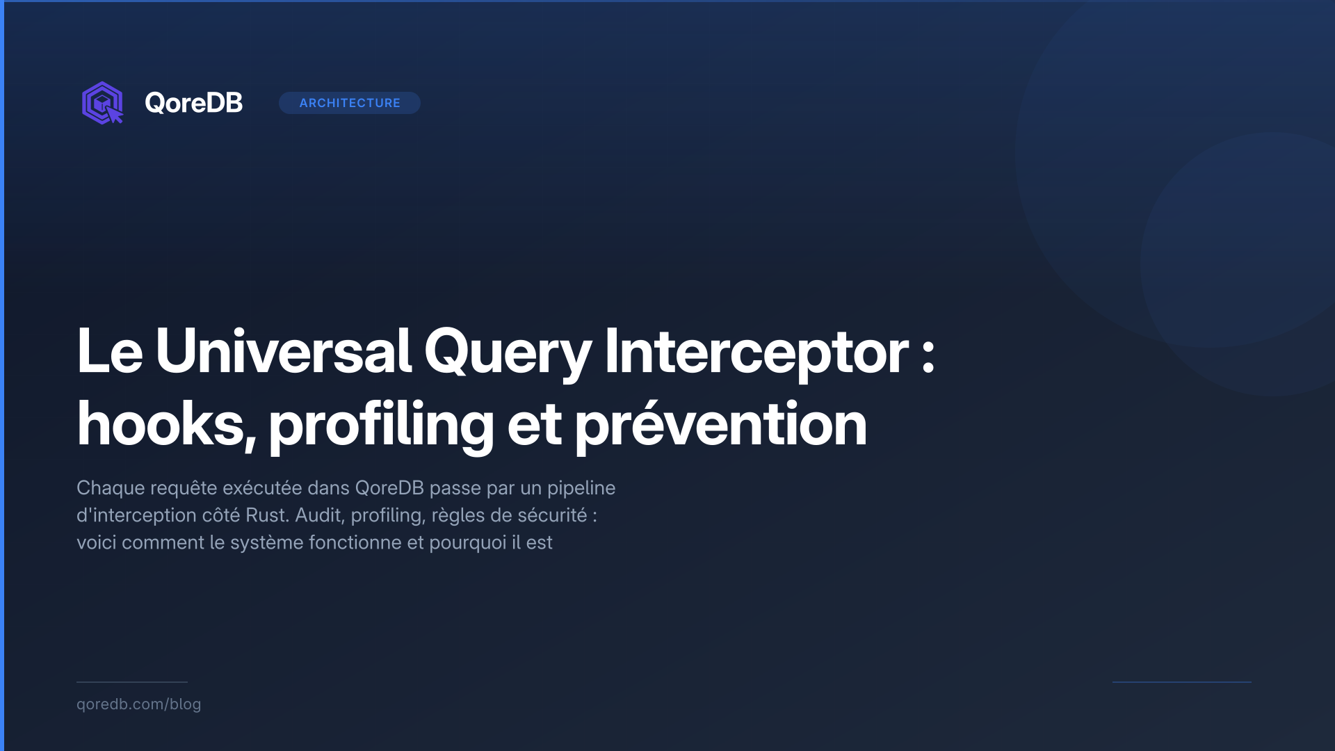Le Universal Query Interceptor : hooks, profiling et prévention