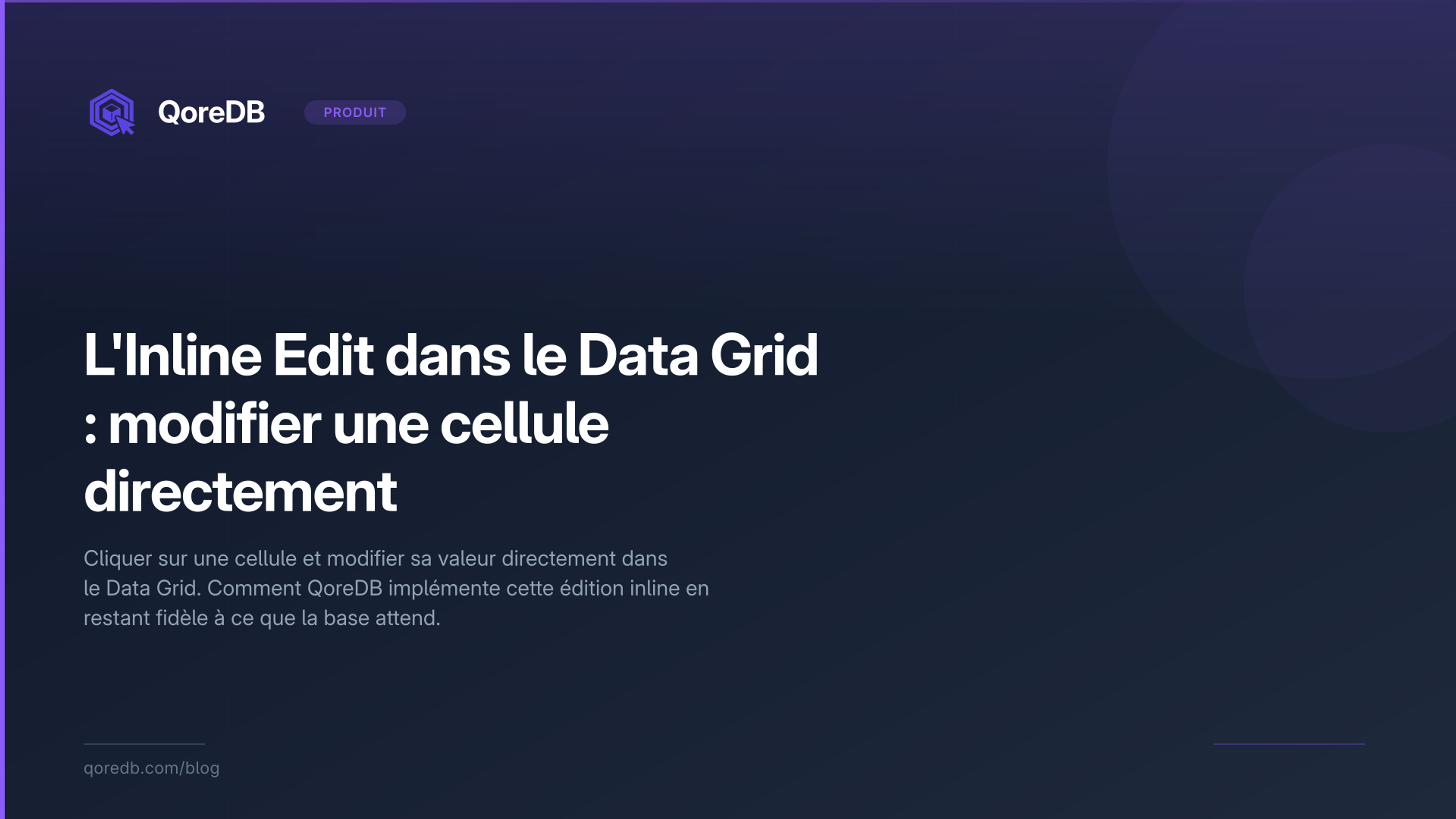 L'Inline Edit dans le Data Grid : modifier une cellule directement
