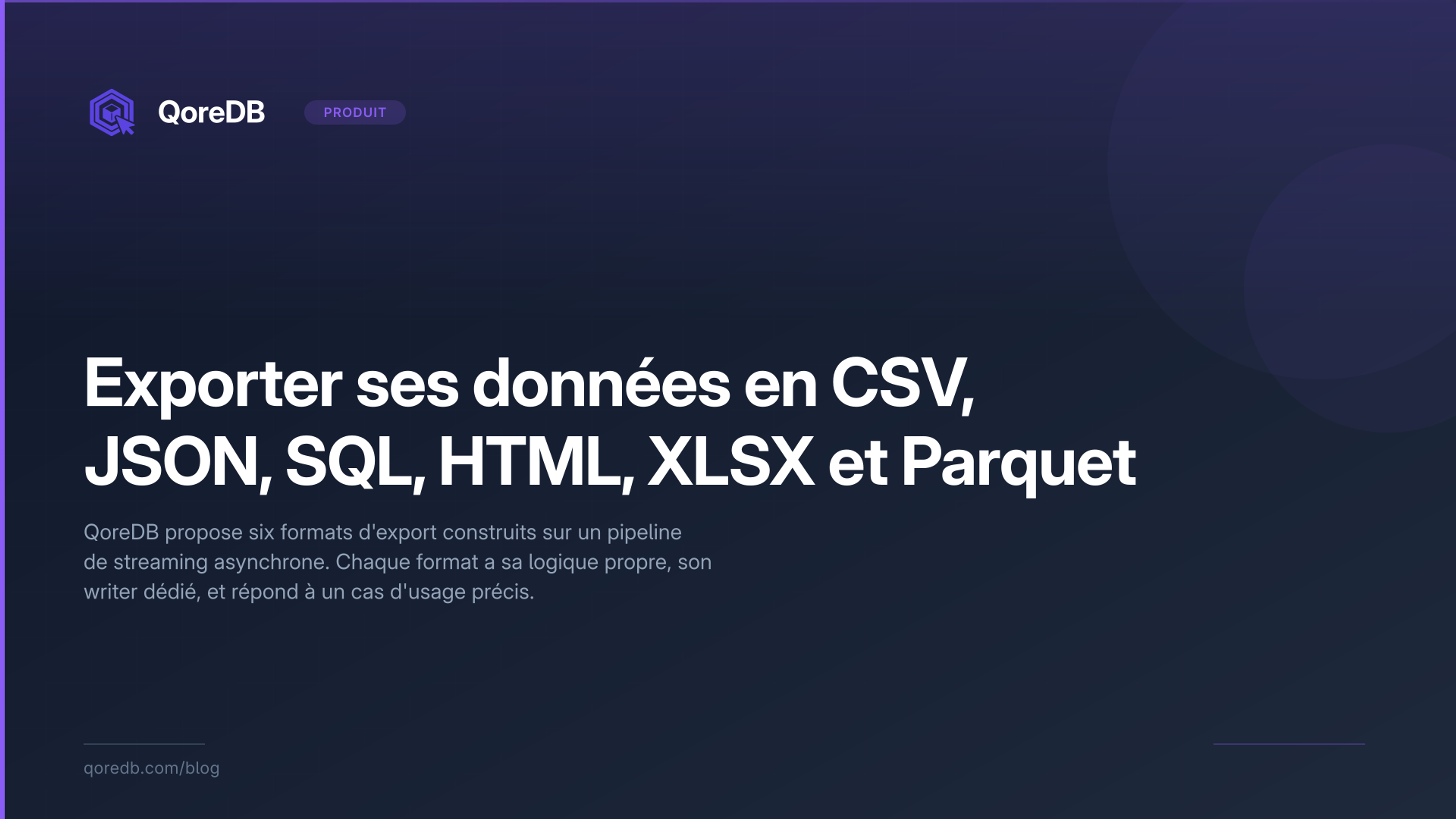Exporter ses données en CSV, JSON, SQL, HTML, XLSX et Parquet