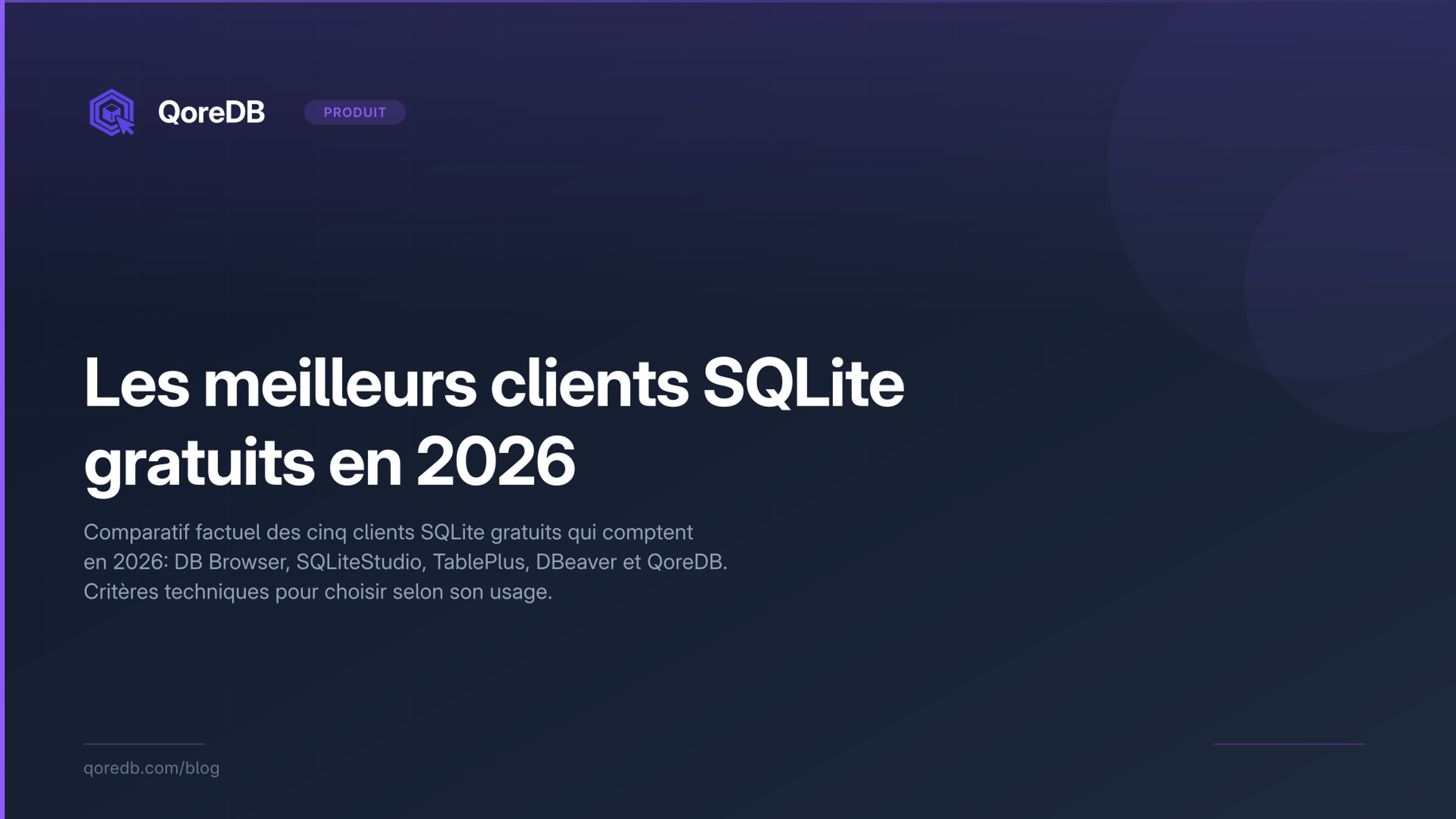 Les meilleurs clients SQLite gratuits en 2026