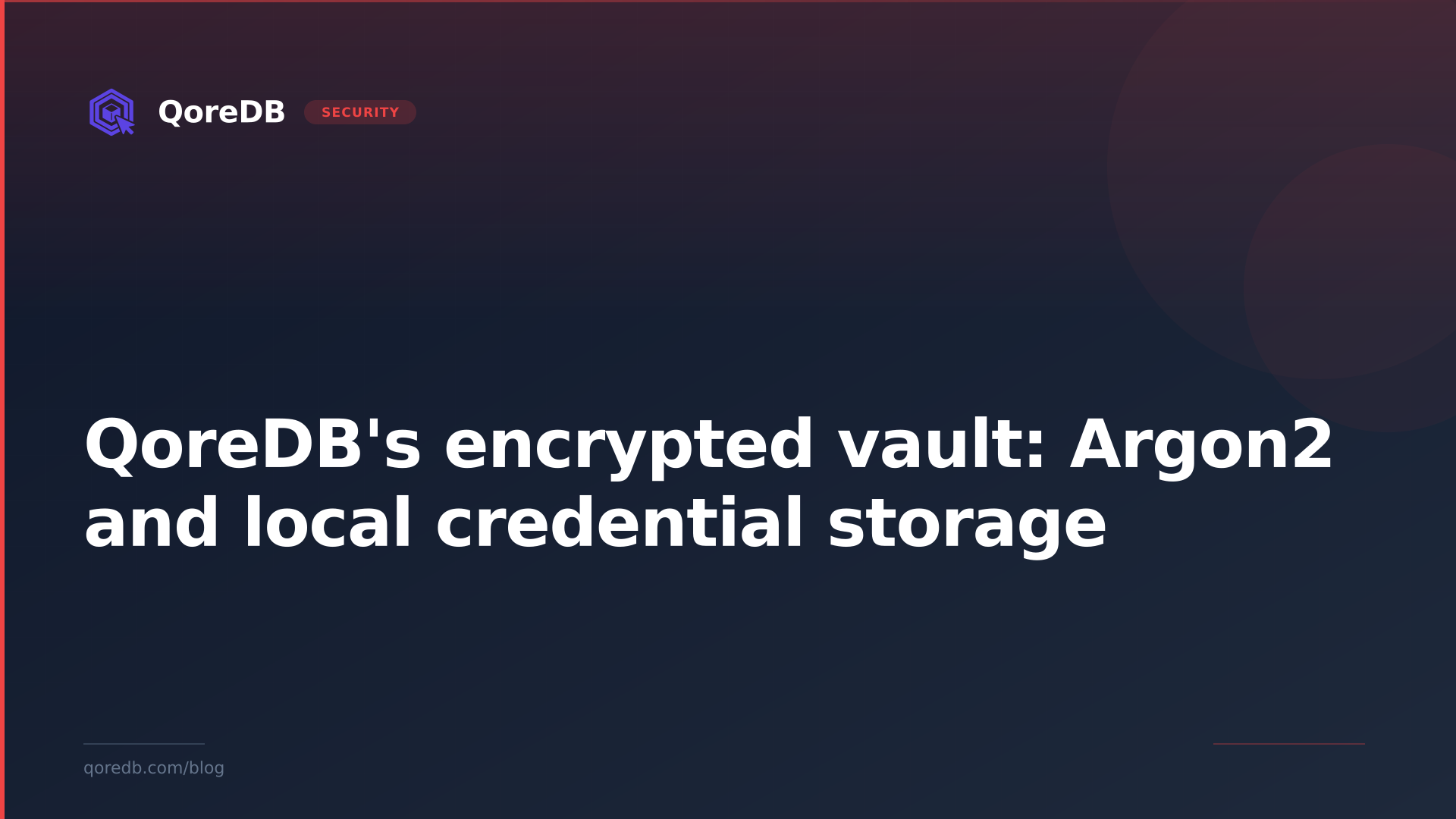 QoreDB's encrypted vault: Argon2 and local credential storage