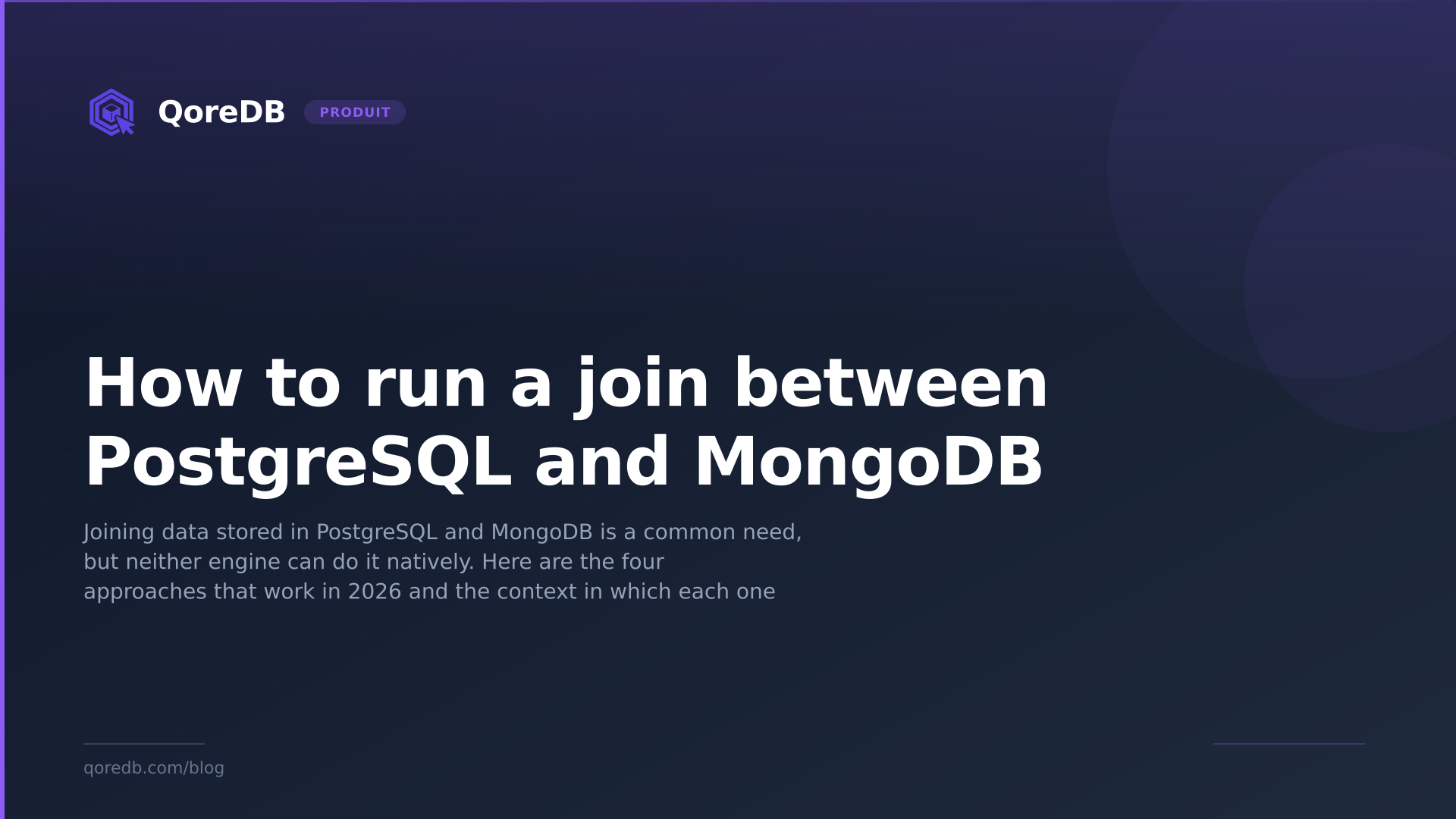 How to run a join between PostgreSQL and MongoDB
