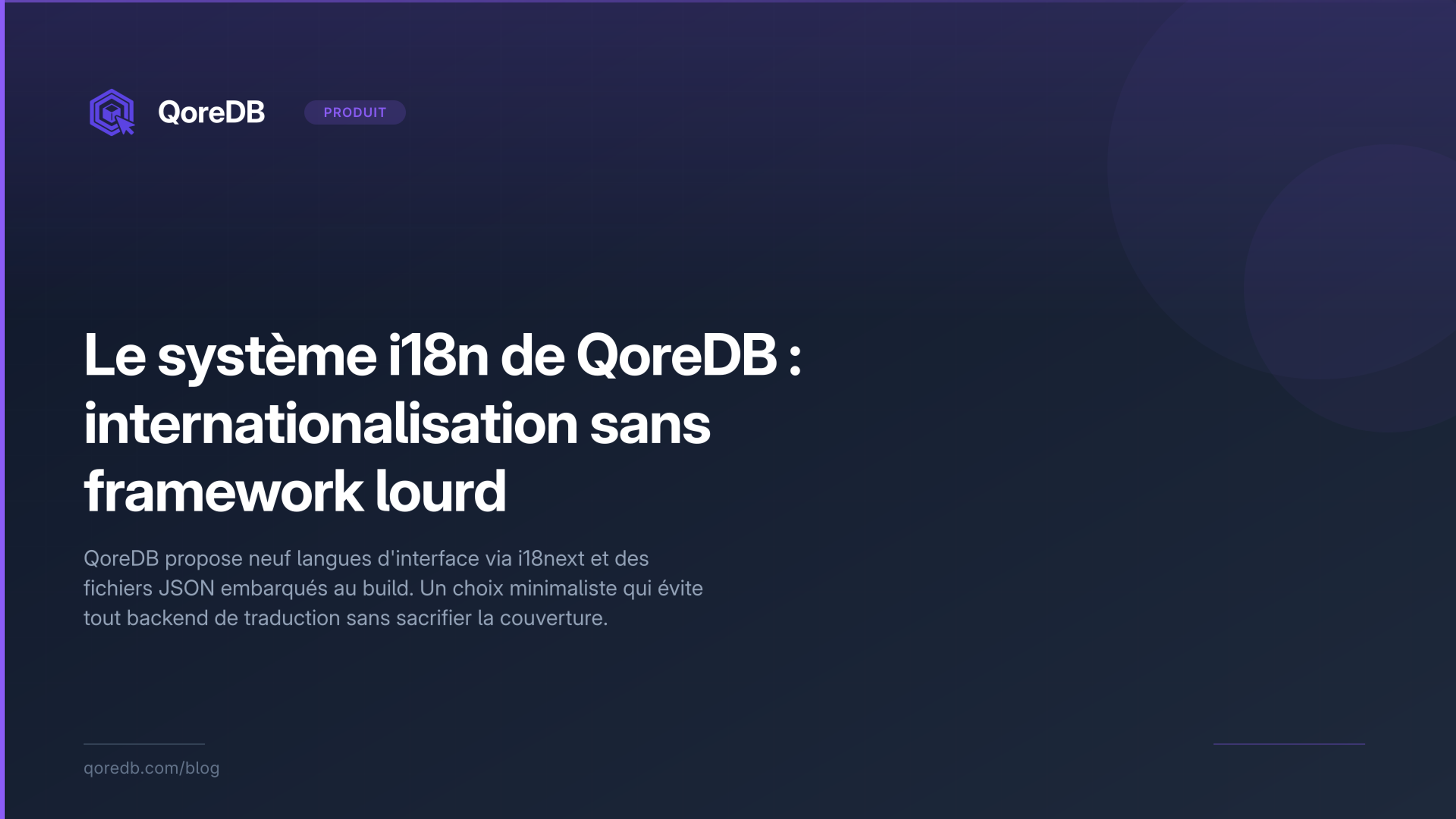 Le système i18n de QoreDB : internationalisation sans framework lourd