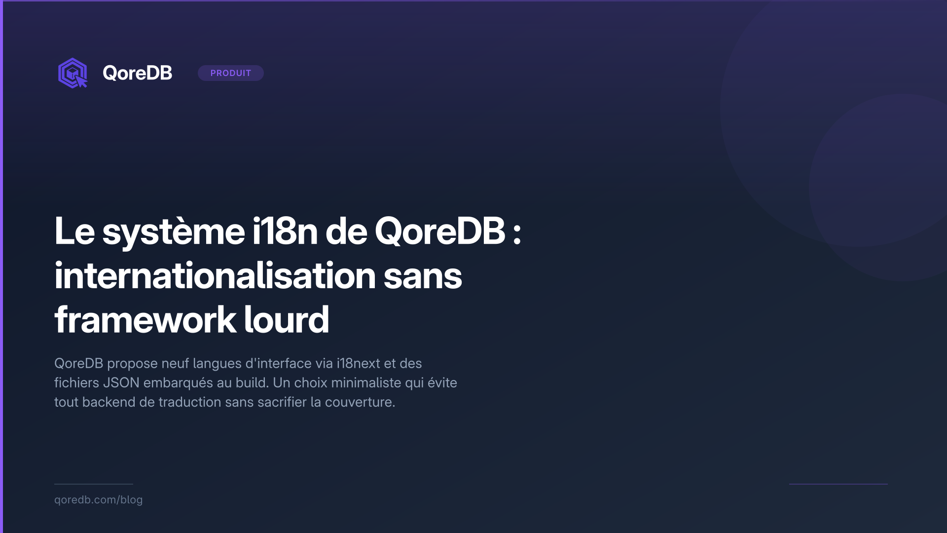 Le système i18n de QoreDB : internationalisation sans framework lourd