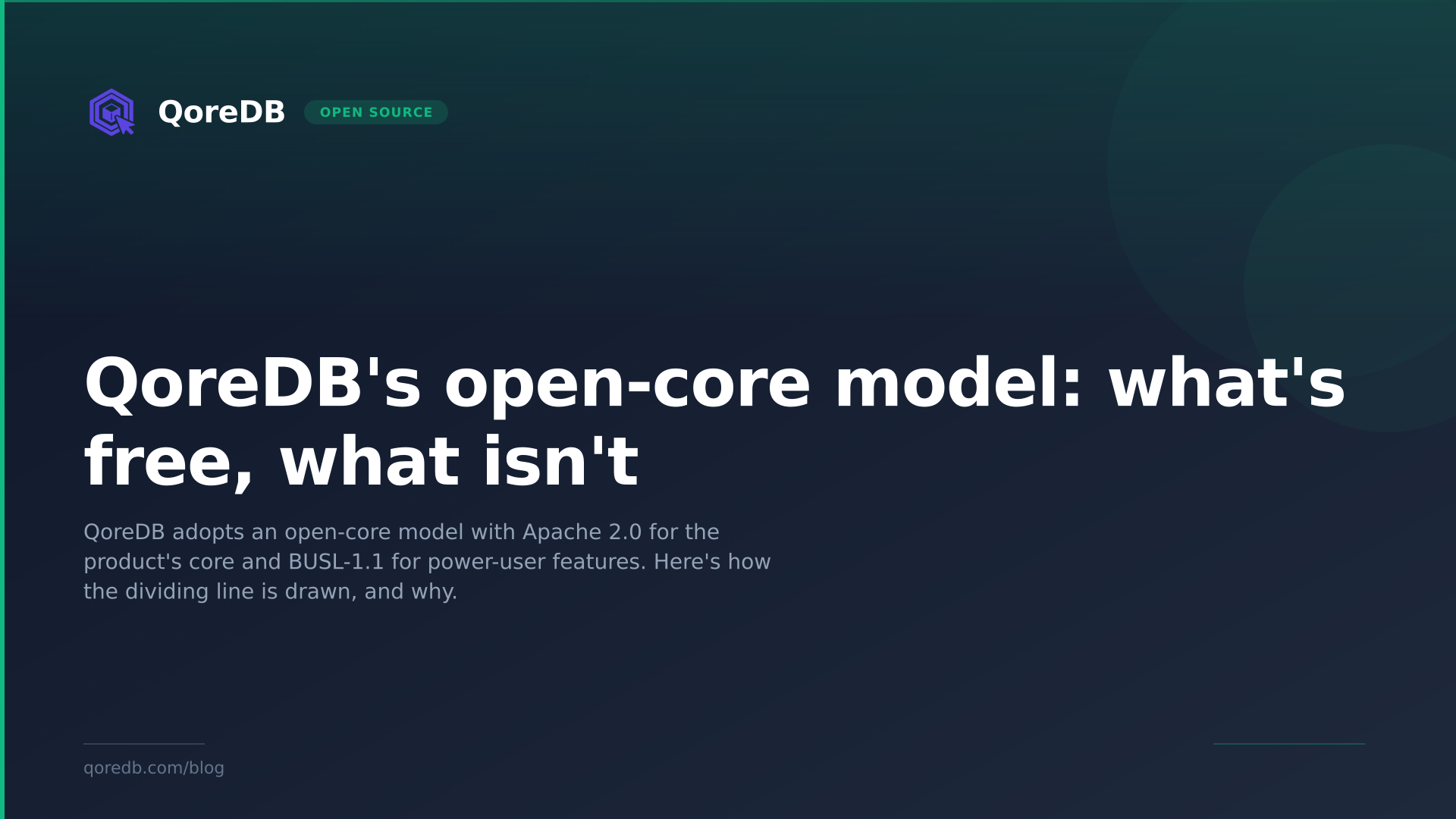 QoreDB's open-core model: what's free, what isn't