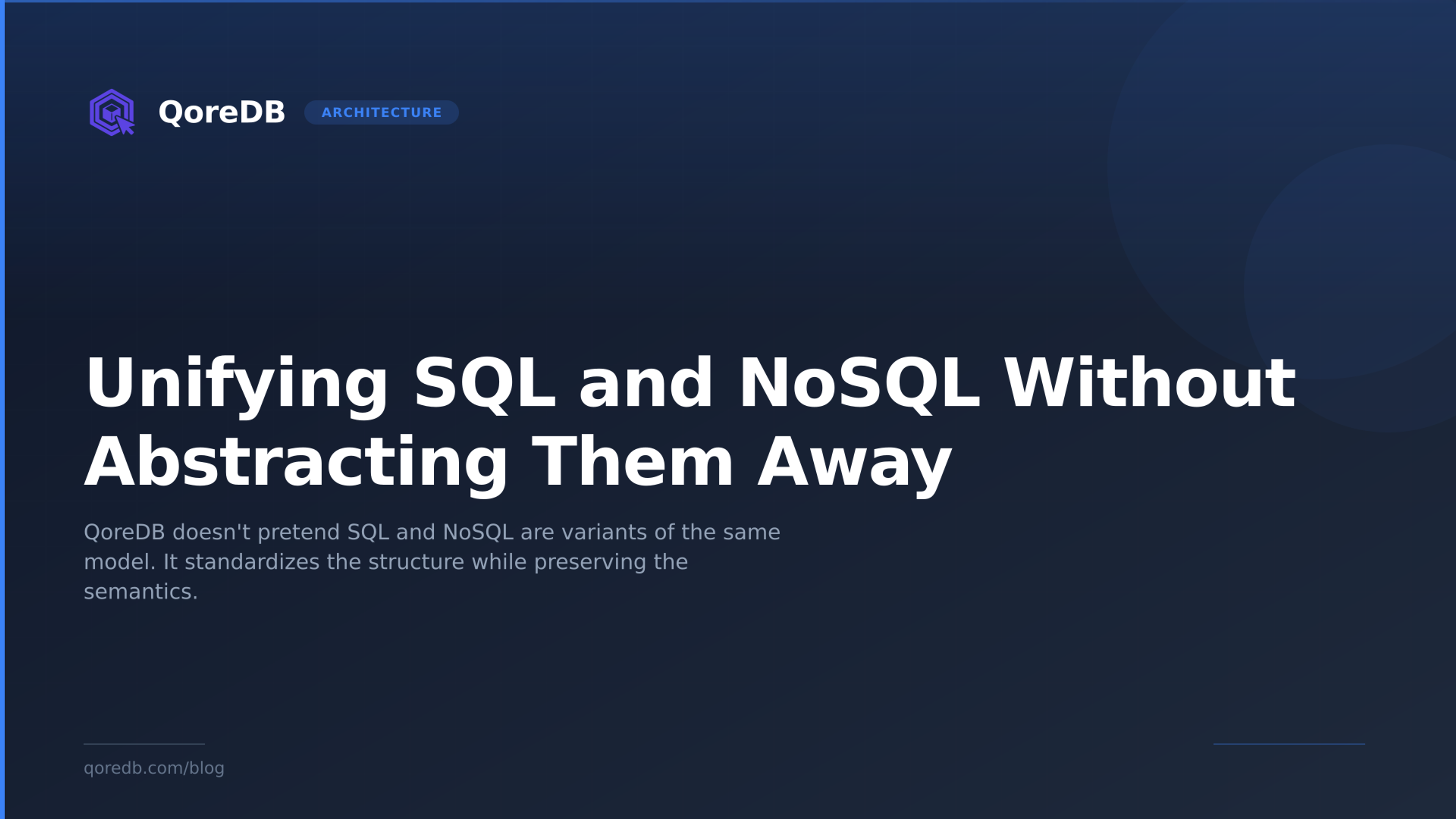Unifying SQL and NoSQL Without Abstracting Them Away