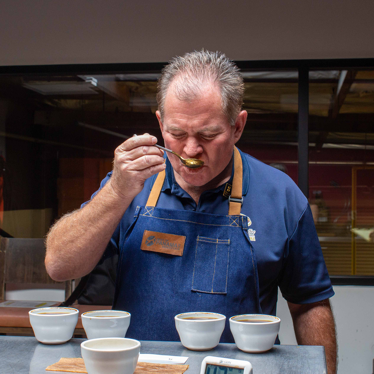 Mike Perry Cupping Coffee