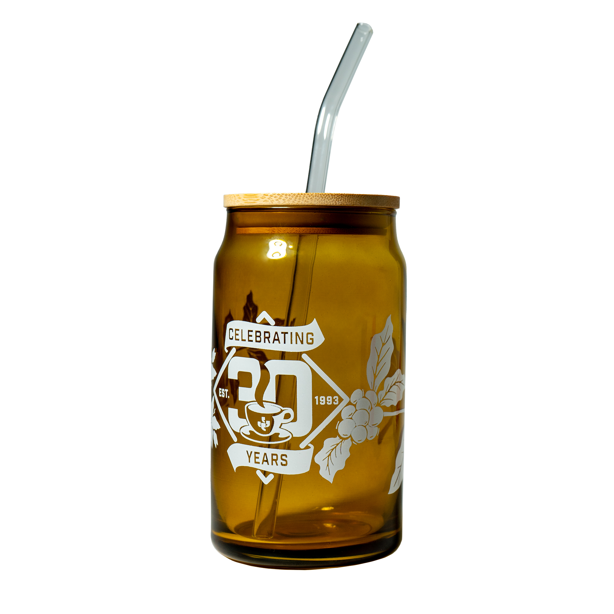 30th Celebration Amber Glass Can 16oz