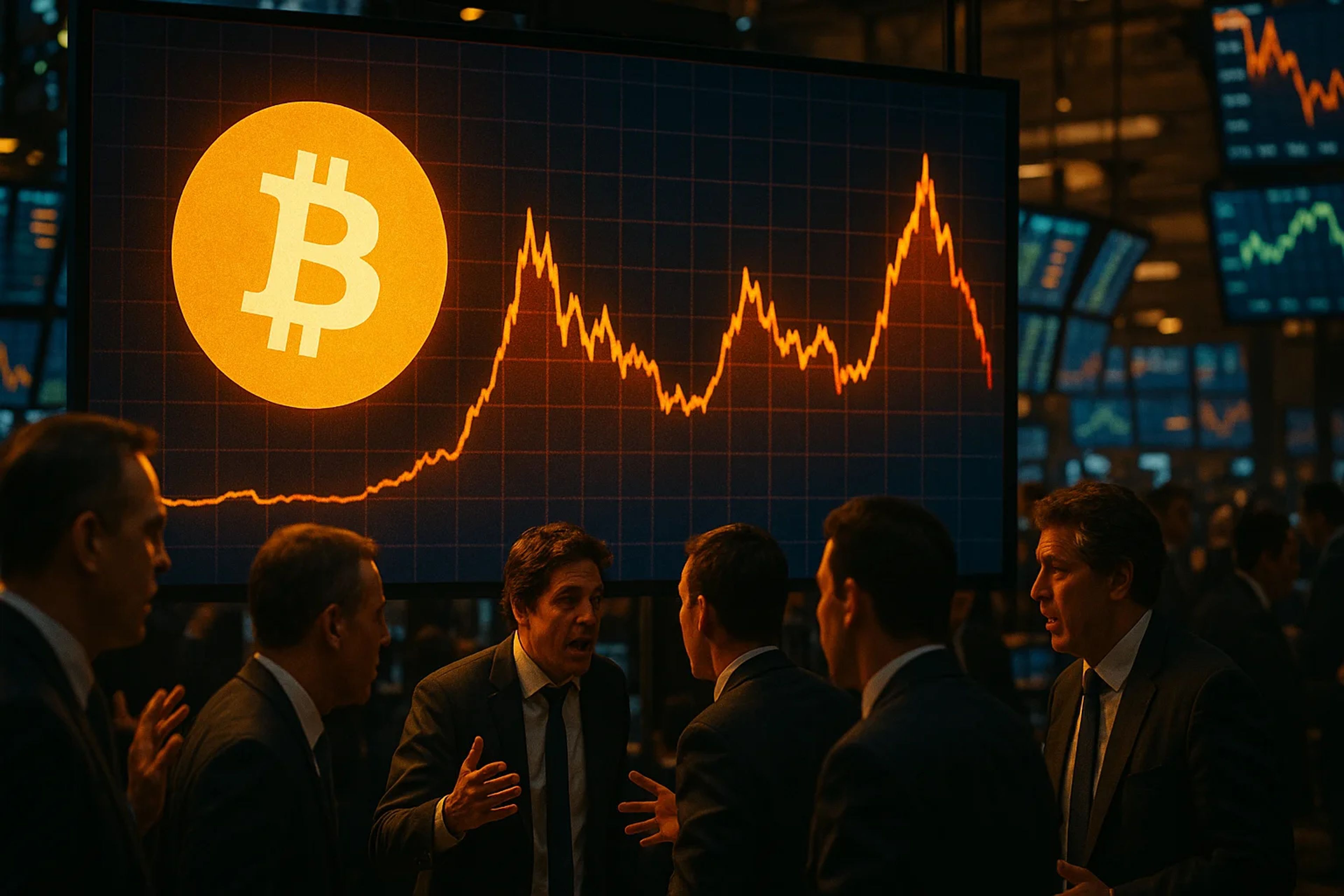 Business professionals discussing in a trading