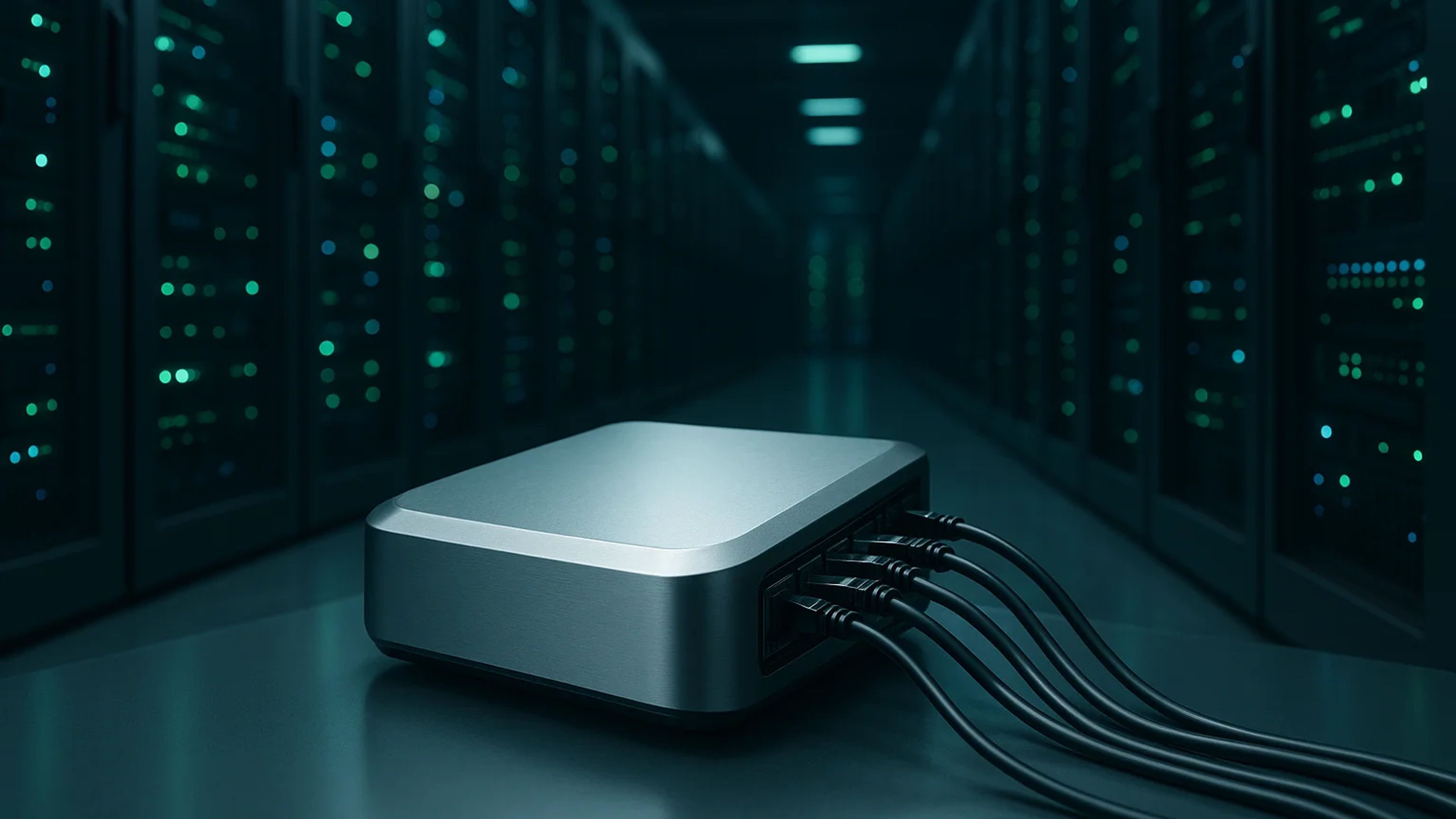 Metallic device with multiple cables in a server