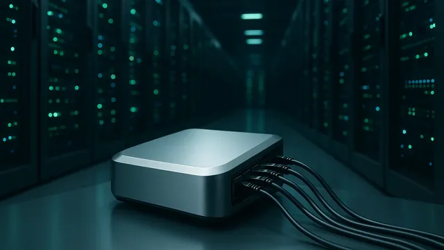 Metallic device with multiple cables in a server