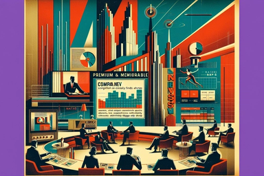 Stylized meeting room with figures seated around