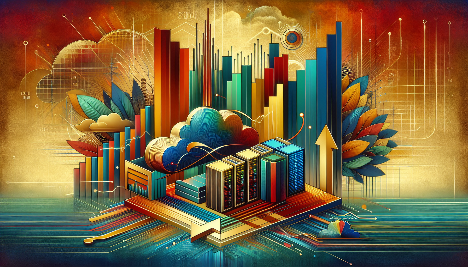 Colorful abstract representation of data and