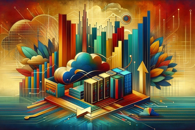 Colorful abstract representation of data and