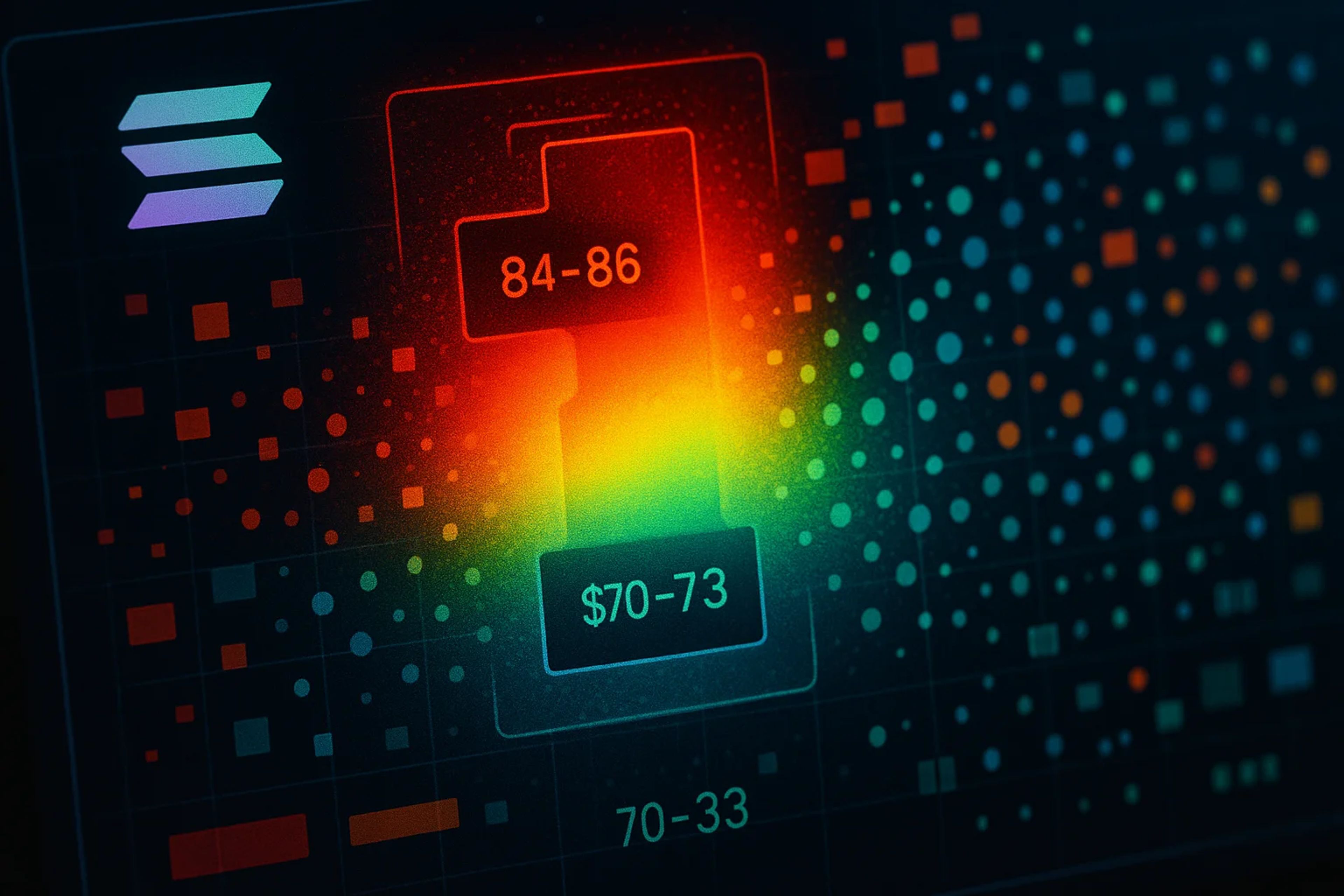 Colorful abstract digital graphic with gradients