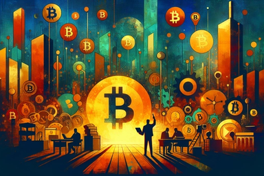 Silhouetted figures in a vibrant, colorful