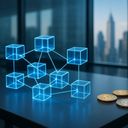 Transparent digital cubes arranged in a network