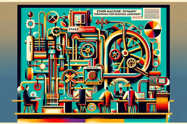 Colorful abstract machinery with gears and pipes