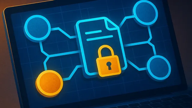 A digital illustration of a locked document