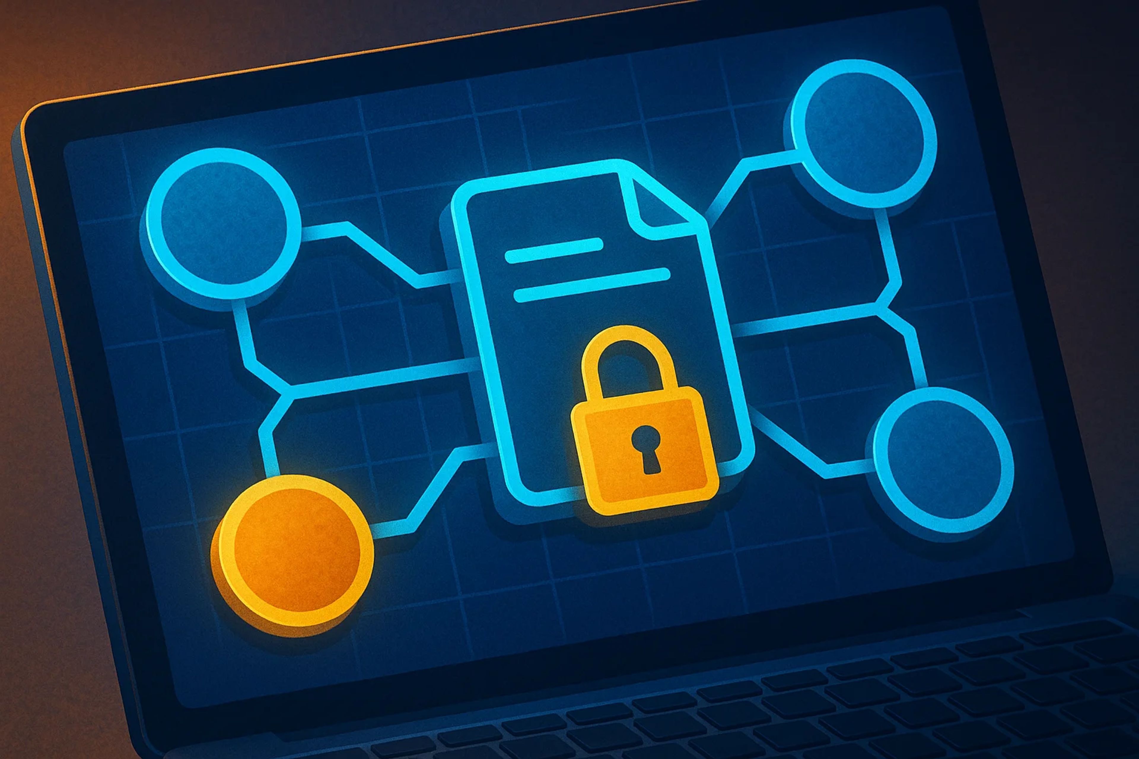A digital illustration of a locked document