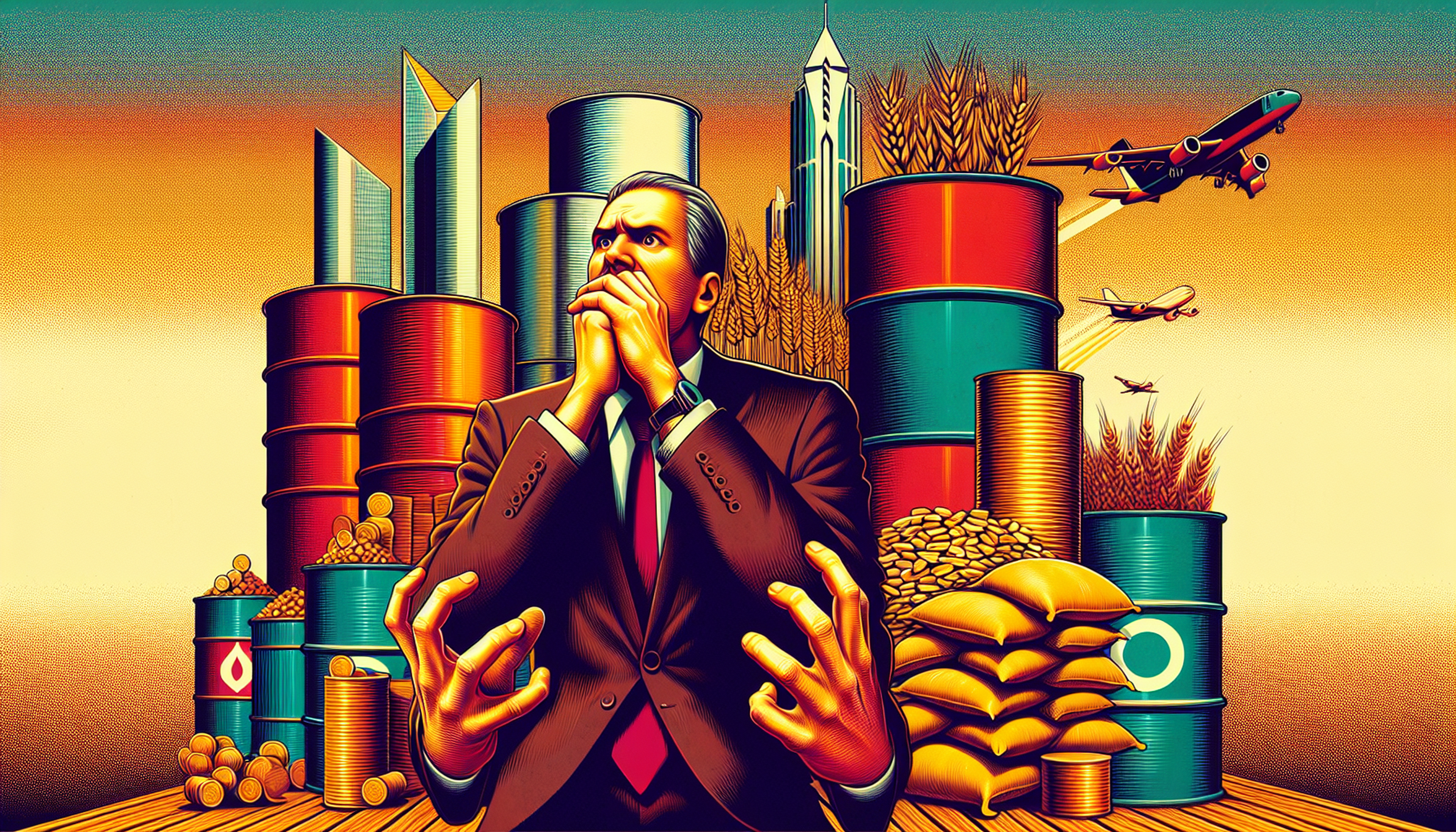 A man in a suit stands with clenched fists