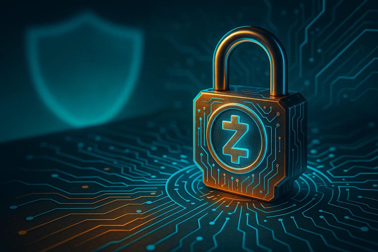 A glowing padlock with a digital circuit pattern