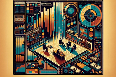 A colorful infographic with charts, graphs, and