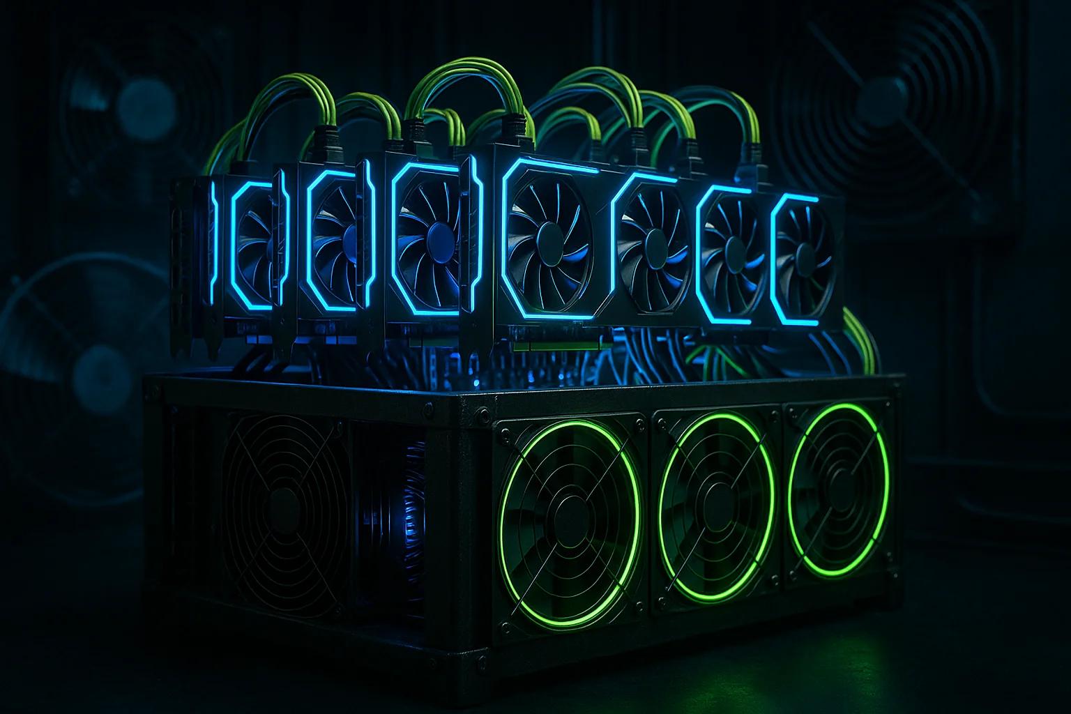 A computer hardware setup with multiple graphics
