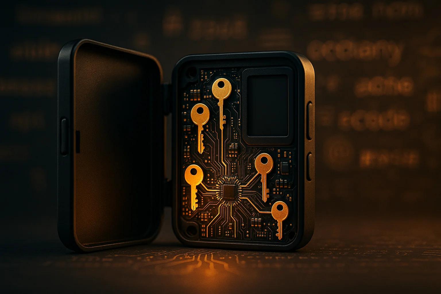 A black electronic device with an open lid